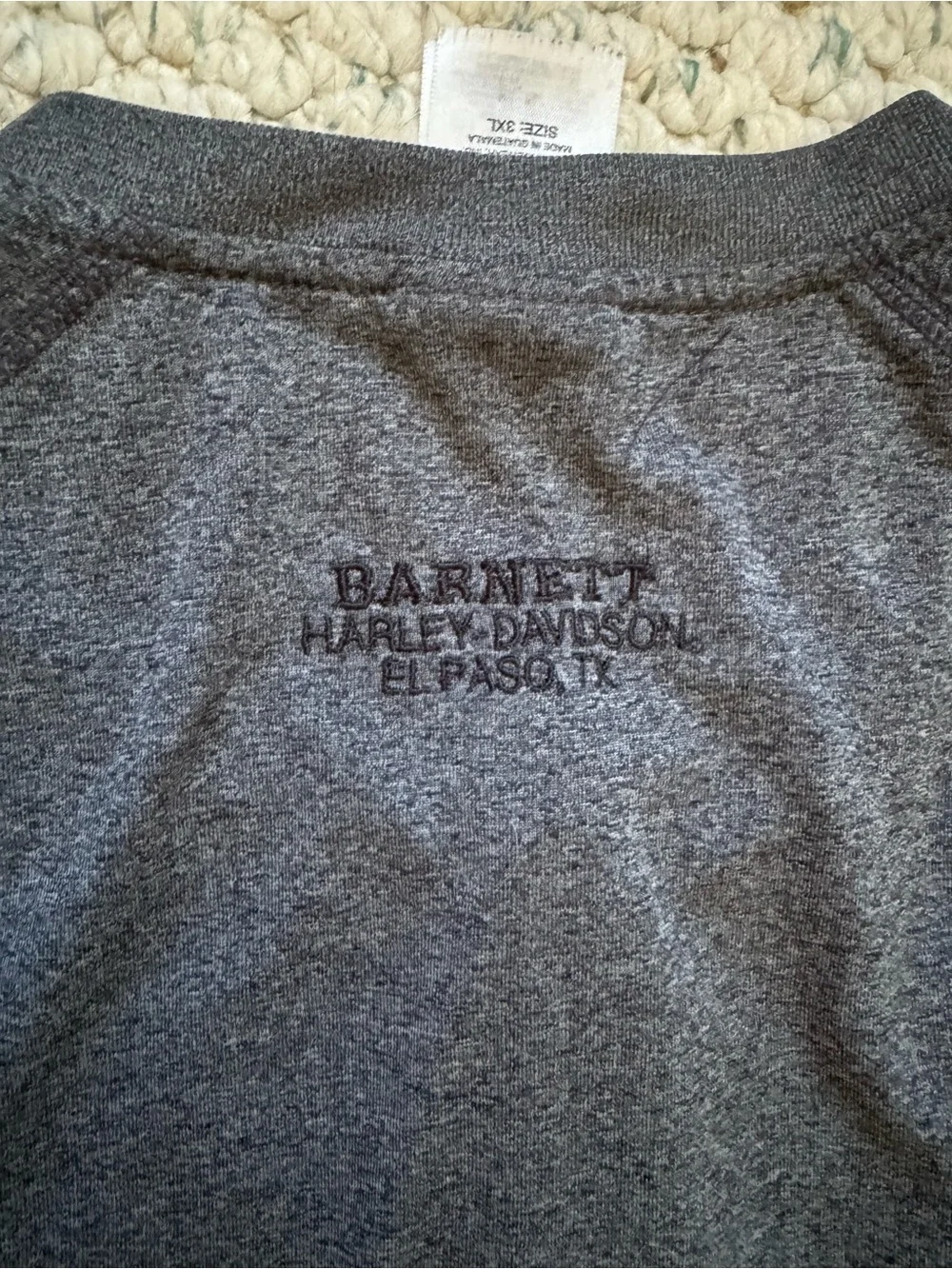 Harley-Davidson Dark Gray Long Sleeve Henley with Small Logo